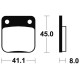 PLAQUETTES DE FREIN ARRIÈRE MONO PISTON BENDIX YCF