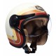 CASQUE JET ROYAL ENFIELD BLANC A BANDES